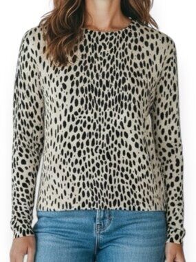 J.Crew Mercantile Dalmatian Print Sweater M – 100% Cotton Pullover